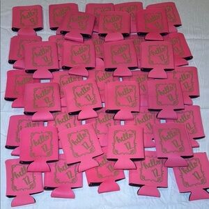 Custom Pink and Gold 12th Birthday Koozies Lot of 38 Unused NWOT